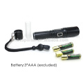 3 Helligkeitsmodi Halbautomatisches Dimmen Aluminium 3AAA Batterie 10W T6 1200 Lumen Cree Polizei Taschenlampe